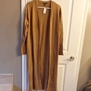 Banana Republic Women's Camel Long Sleeve Long Cardigan Loose Fit
